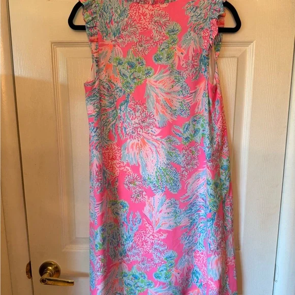 Lilly Pulitzer Vibrant Pink and Blue Midi Dress - Picture 4 of 4
